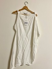 Zara White Knot Shoulder Dress