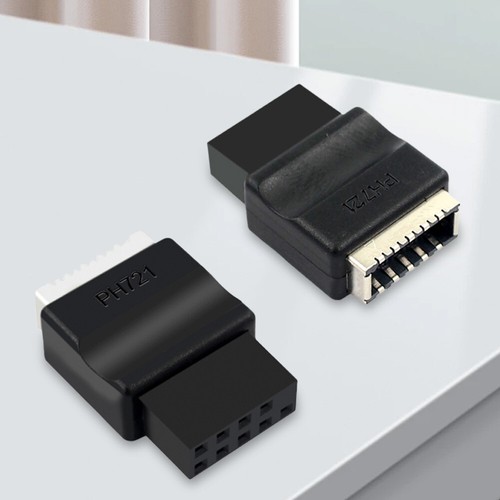 Carte Mère USB2.0 9 Broches Mâle vers Type-E Femelle Adaptateur Mâle vers Femelle - Photo 9/12