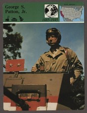George S Patton Jr  Panarizon Story of America World War II History Card