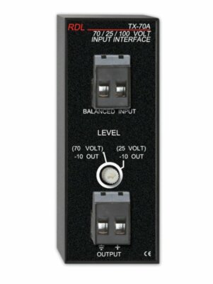 RDL TX70A 100/70/25 Volt to Unbalanced Line-Level Converter