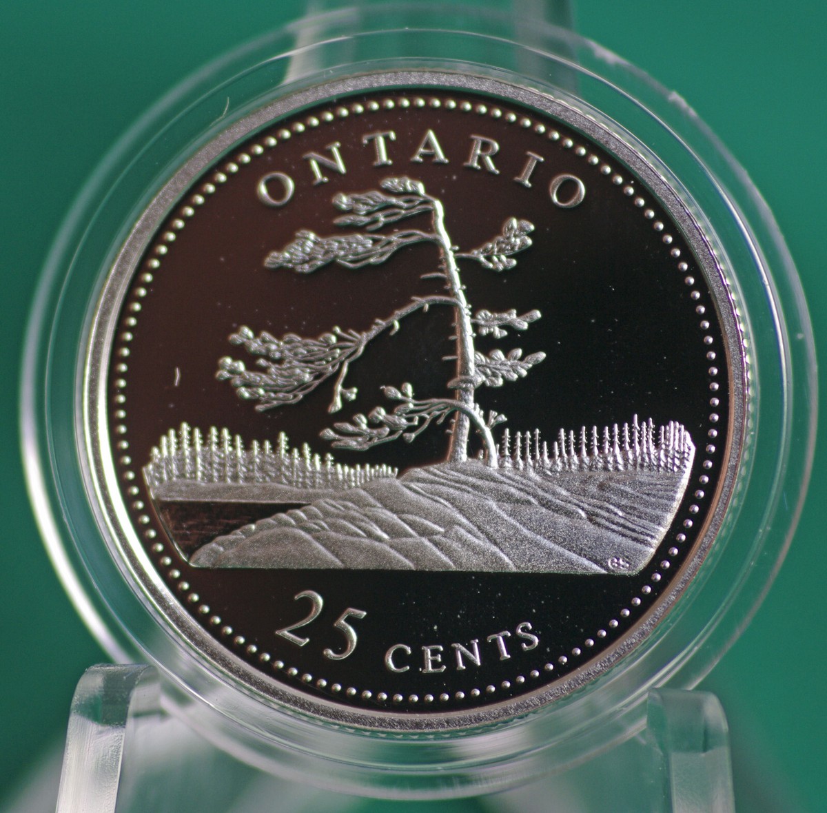 1992 CANADA 25 cent Ontario Silver Proof quarter Canada 1867-1992