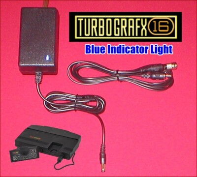 10.5V AC Adapter W/LED + 6Ft AV Cable + RF TV Adapter for Turbo Grafx 16 NEW