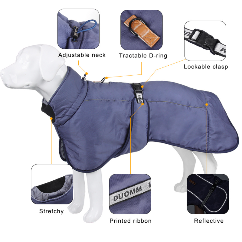 For Large Dogs Waterproof Vest Jacket Winter Warm Thicken Pet Dog Coat