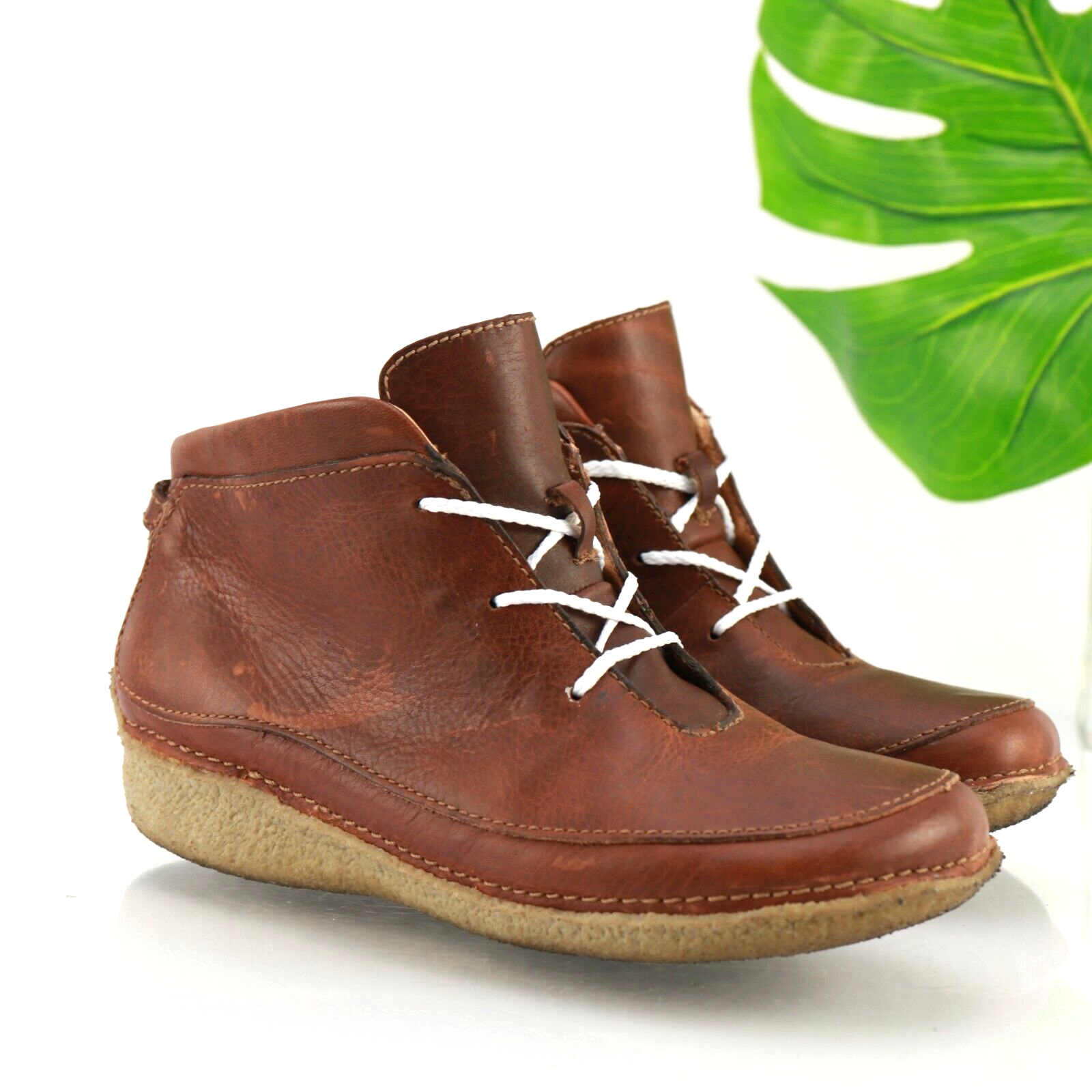 SAOLA Stivali donna Duluth Andina misura 8 5 marroni in pelle stringati comodi stivaletti suola crepe