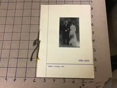 Dutch: 40th wedding anniversary MENU w Pics, Songs, etc, i show all pages 1951