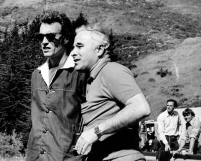 Magnum Force 1973 Clint Eastwood on set with director Ted Post 24x30 inch poster