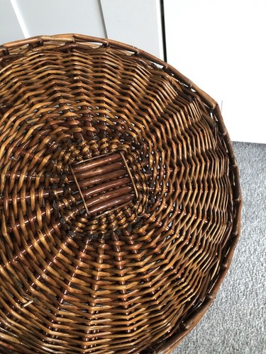 LARGE Vintage Cane Wicker Basket with Handles Toys Storage Hamper Gifts Storage - Picture 4 of 6