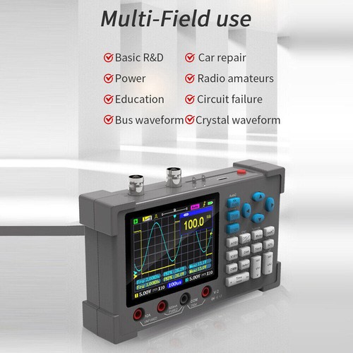 Portable Digital Oscilloscope Multimeter Dual Channel 3 in 1 Signal Generator - Picture 9 of 11