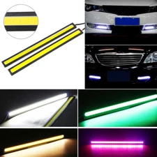 12V LED Strip DRL Daytime Running Lights Fog COB Car Lamp Driving Waterproof