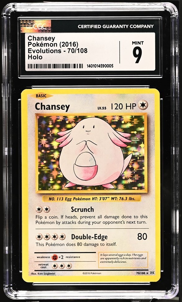 Chansey 70/108 Holo Rare Pokemon XY Evolutions CGC 9 | eBay