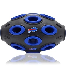 Pets First NFL Football Treat Dispensing Toy for Dogs and Cats, Rubber Ball Toy
