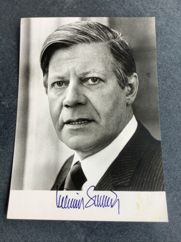 AK Autogramm Karte Helmut Schmidt , SPD Mitglied