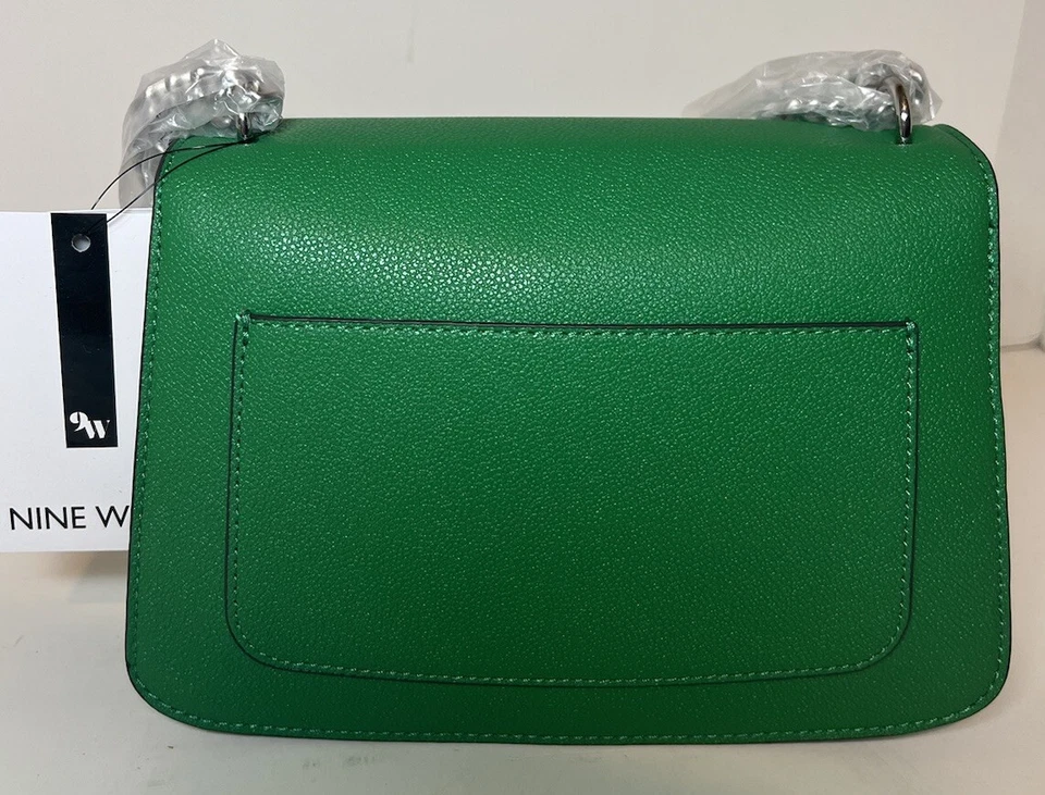 Nine West 斜挎包钱包全新带标签磁性闭合弹簧绿色 9X7X3 耐用 — 第 2/4 张图片