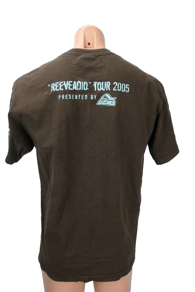 VTG 2005 Reeveoliver Skateboard ADIO Skateboards Reeveadio Tour Brown Tee Sz L - Image 2 of 4