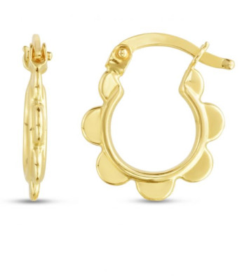 14 Karat Gelbgold 17 mm Creolen mit Klappverschluss