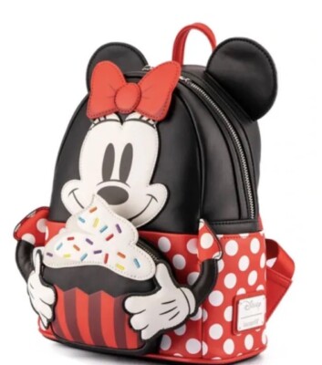 LOUNGEFLY Disney Minnie Mouse Sprinkle Cupcake Backpack “Oh  display picture 2