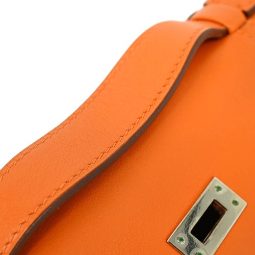 Hermes Orange Swift Kelly Pochette Handbag □K 67. 176423 - Picture 7 of 10