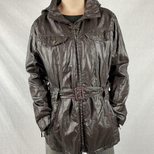Barbour dark brown jacket with front zipper closure mod.duralinen grac - Picture 3 of 4