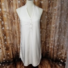 Express Ivory Women's Long Tank Button Up Sheath Dress X-Small Workwear Bridal