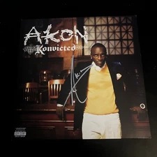 AKON Signed Konvicted Vinyl Album Record Autographed Beckett Coa