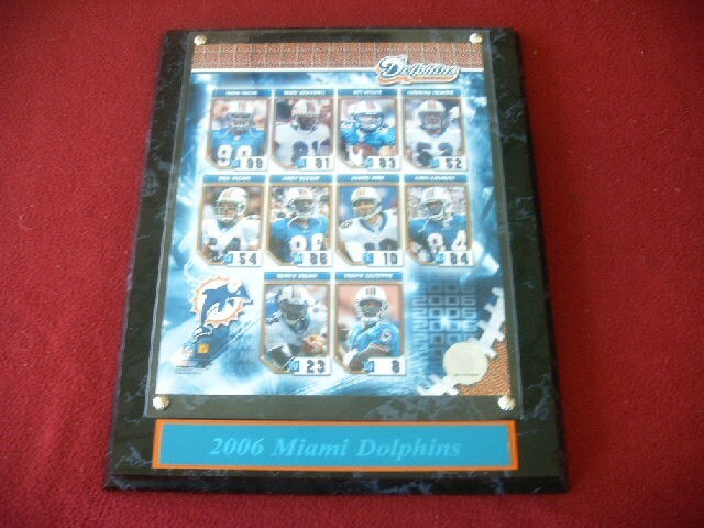 Vintage Miami Dolphins NFL 2006 Photo File Team Pictures Frame Plaque