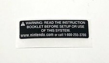 GameBoy Advance SP GBA SP Caution Sticker