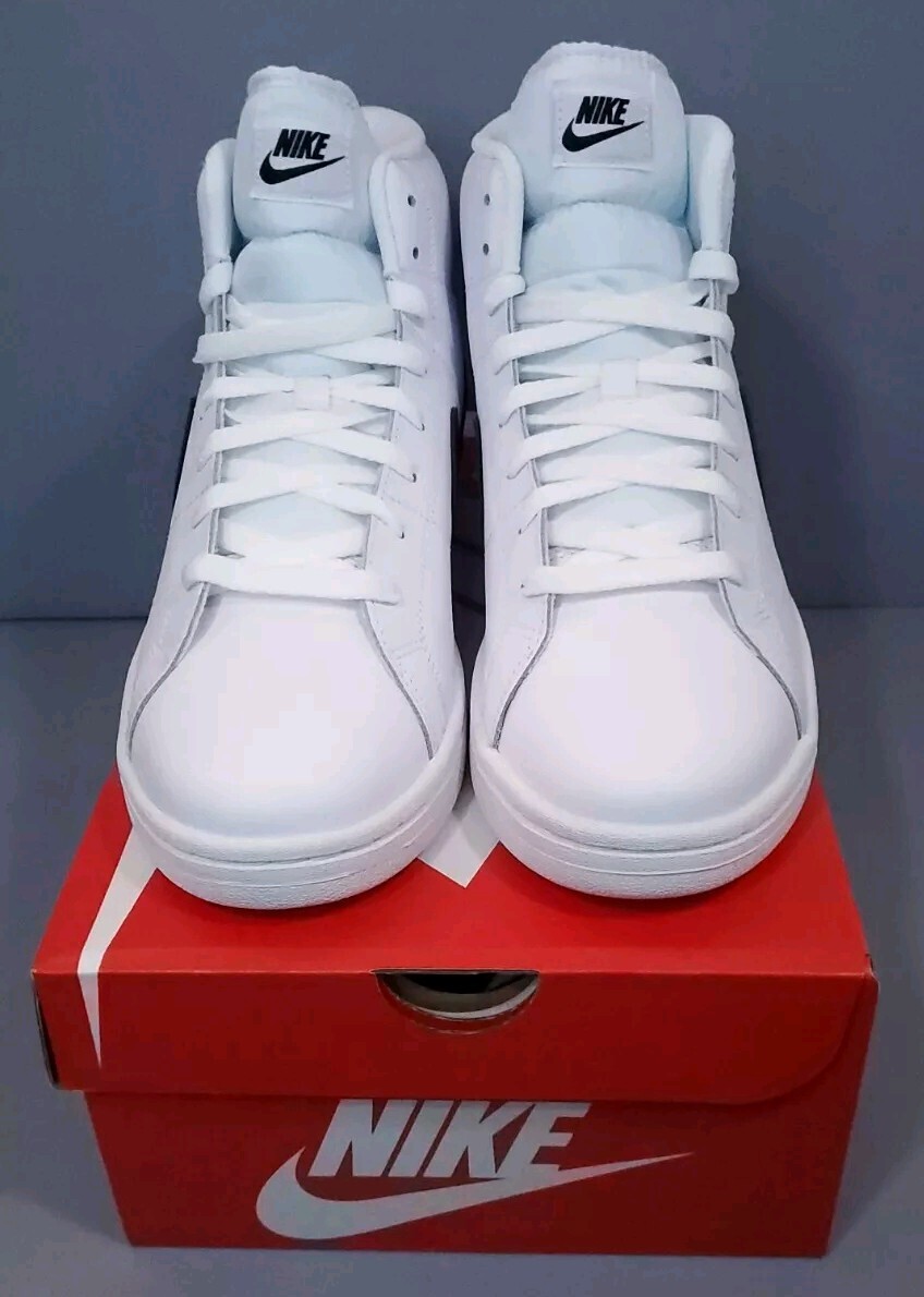 Men's Nike Court Royale 2 Mid Sneakers White/Black Onyx, Size 10, NEW