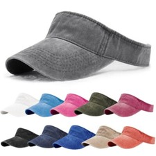 Men Women Visor Sun Adjustable Hat Sports Tennis Golf Plain Baseball Cap Beach