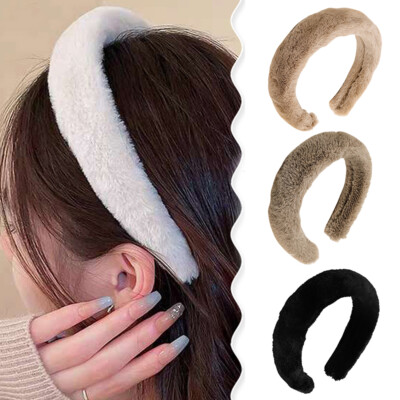 Winter-Stirnbänder Aus Kunstkaninchenfell Weiche Flauschige Stirnbänder :