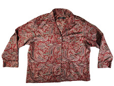 Ralph Lauren Earth Red Brown Super Soft Paisley Pajama Adult Size XL