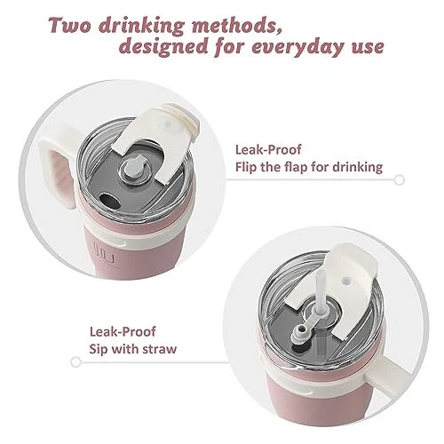 Tumbler With Lid And Straw 40 Oz Vacuum Insulated Tumbler With Handle And Straw