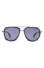 Rag  Bone Square Aviator 55mm Gradient Sunglasses  Black Grey / Blue  NEW