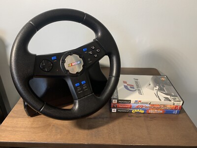 PS2 LOGITECH RACING WHEEL GAME LOT GRAN TURISMO TESTED/WORKING 