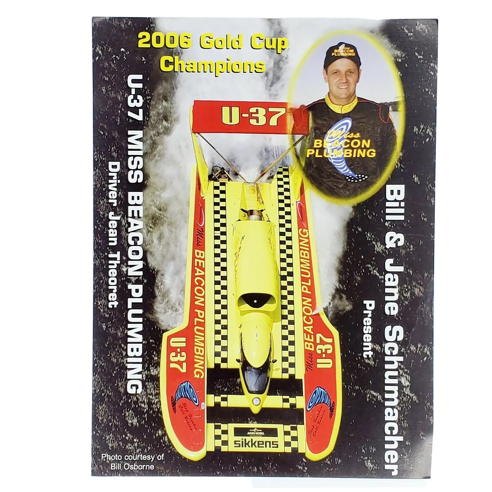 U37 Miss Beacon Plumbing Hydroplane Unlimited Racing Vintage Photo