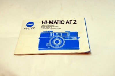 Minolta Hi-Matic AF2 Film camera manual Instruction Guide E