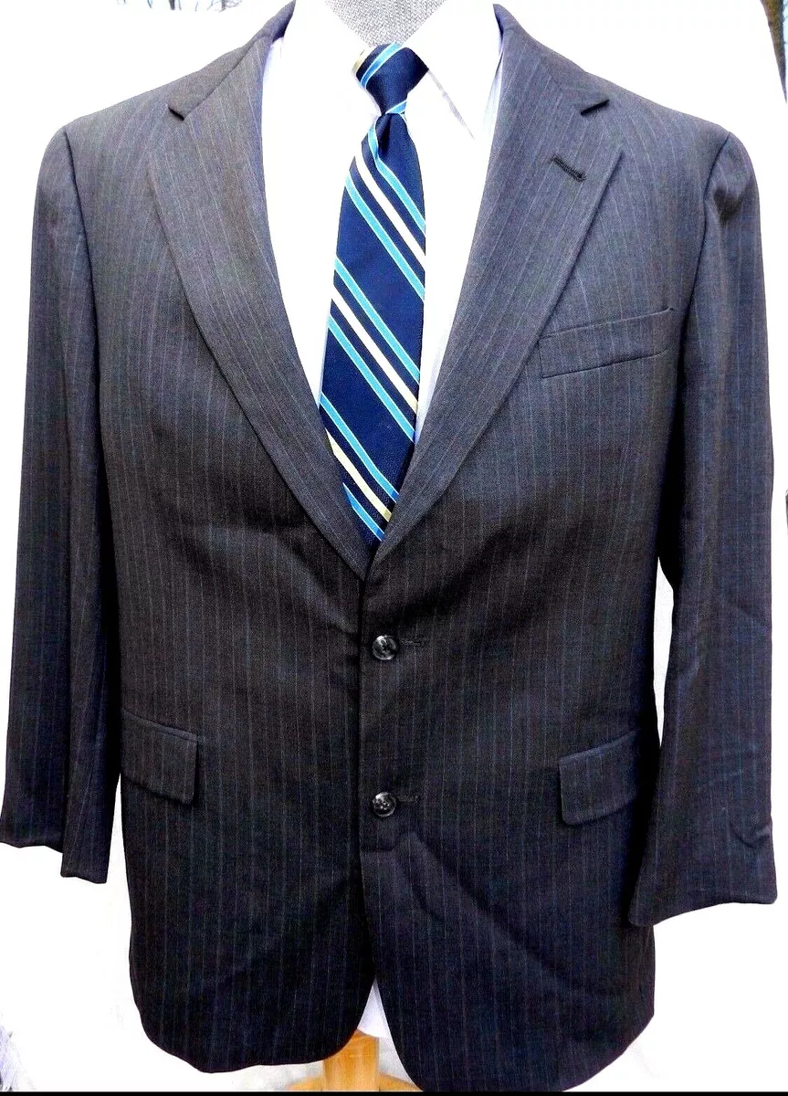 Men's suit Jacket AUSTIN REED size 42R gray pinstripe 100% wool