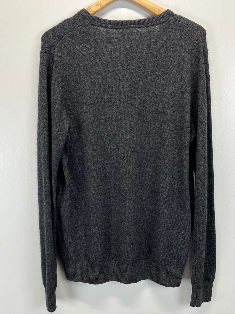 Nordstrom 1901 Cashmere Wool Blend Sweater Sz XL GUC Gray Vneck