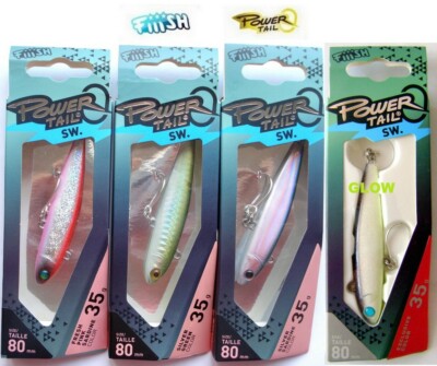 FIIISH Power Tail SW 80mm.Fishing Hard Lure,Hard Bait,Sea Bass,Bonito,Trout,Pike