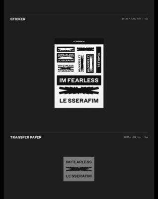 LE SSERAFIM 1st Mini Album [FEARLESS] CD+Book+P.Card+Post+Sticker+