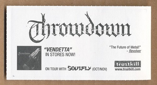 Throwdown - Vendetta RARE promo sticker 2005 - Picture 2 of 2