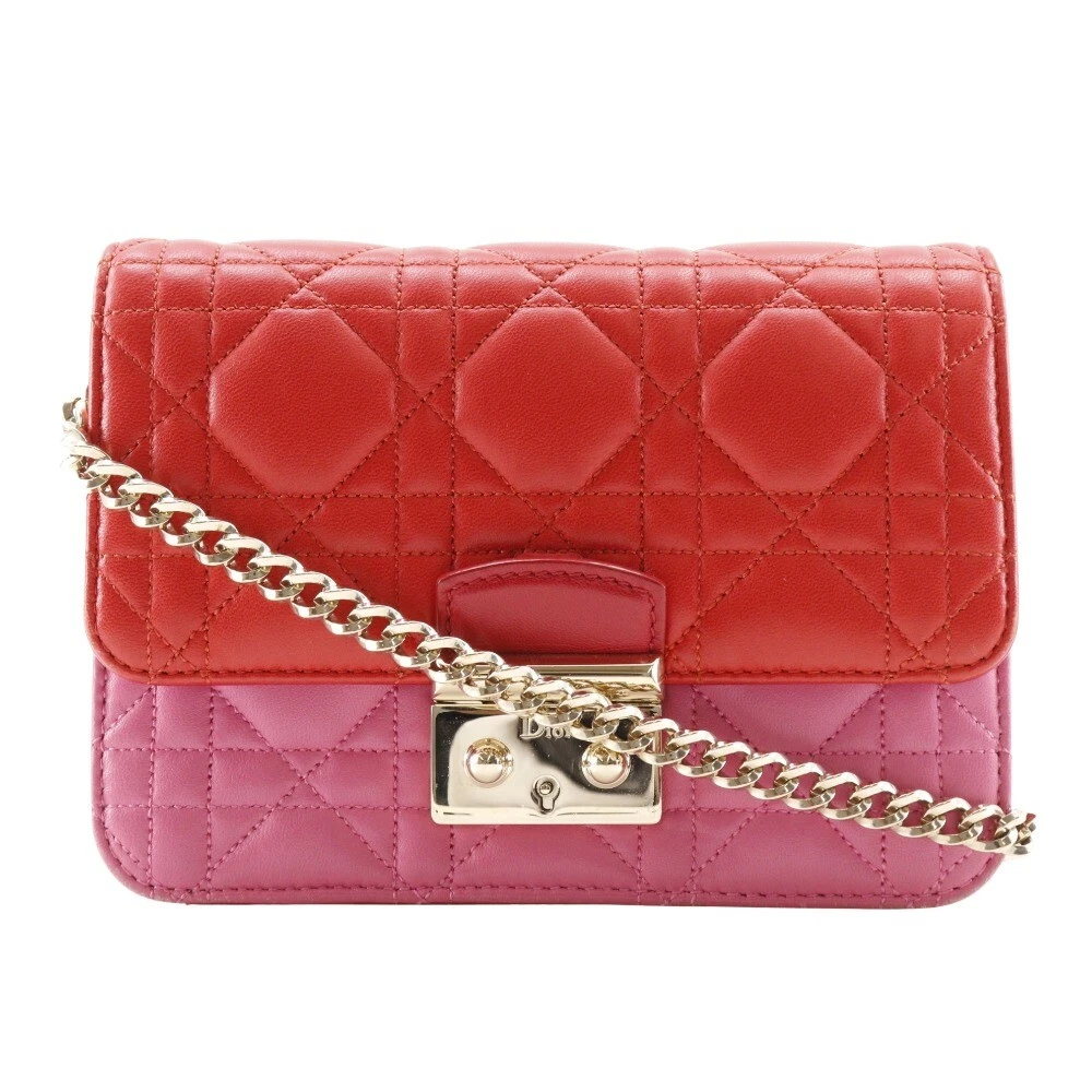 Dior Sac à bandoulière ChainShoulder S0252OTRI M79D Canage embrayage 2 voies rouge/épingle...