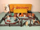VINTAGE 1950s MARX WESTERN RANCH PLAYSET IN ORIGINAL BOX  lot86