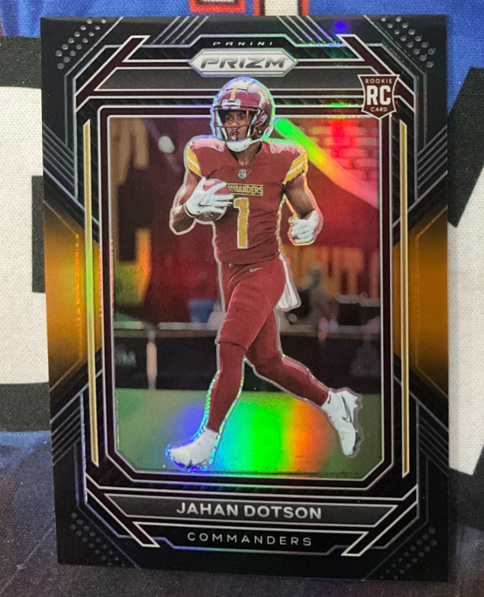 2022 Panini Chronicles Prizm Black #PB-15 Jahan Dotson Orange 33/75 Rookie RC