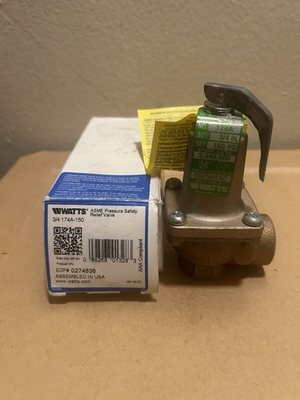 #ad Watts 3 4” 174A 150 Pressure Safety Relief Valve $135.00