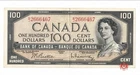 1954 Bank Of Canada 100$ Modified Beattie/Rasminsky B/J2666467 - EF - BC-43b