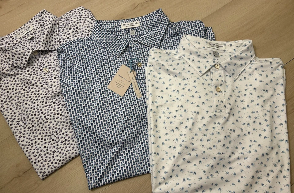 Peter Millar Polo Juvenil XL Verano Comodidad Golf Top UPF 50 Paquete Lote NUEVO Foto 3 de 4