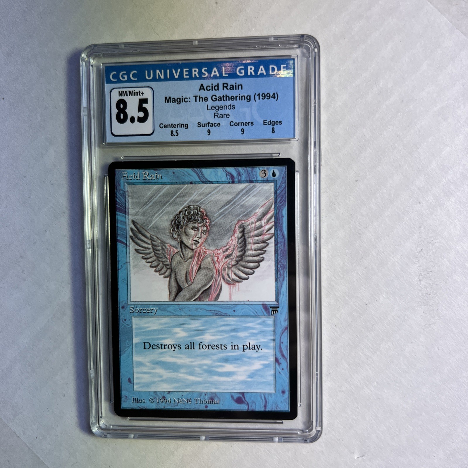 MTG Legends Acid Rain CGC 8.5 NM/Mint+ (with sub grades) 1994