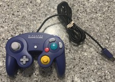 Nintendo GameCube Controller Purple Indigo OEM Original DOL-003 Tested & Working