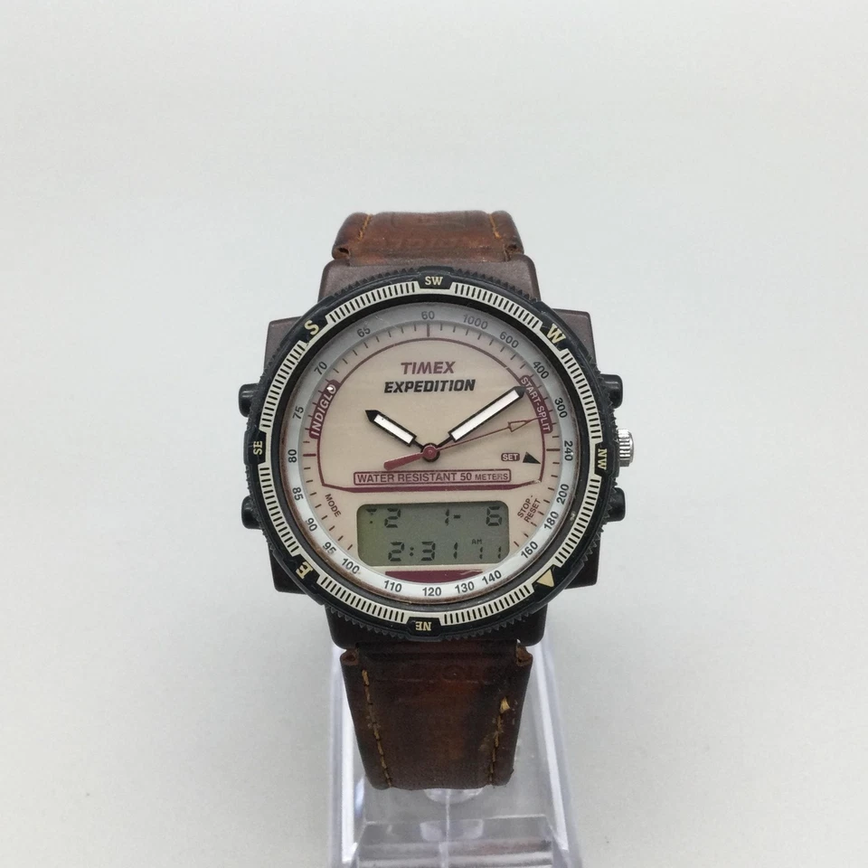 Reloj De Colección Timex Expedition Zulú Para Hombre 41mm Analógico Digital Indiglo Batería Nueva Foto 2 de 4
