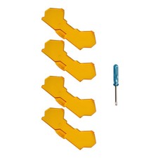 4x Square Light Covers For maXpeedingrods 5inch Square Auxiliary Lights Amber